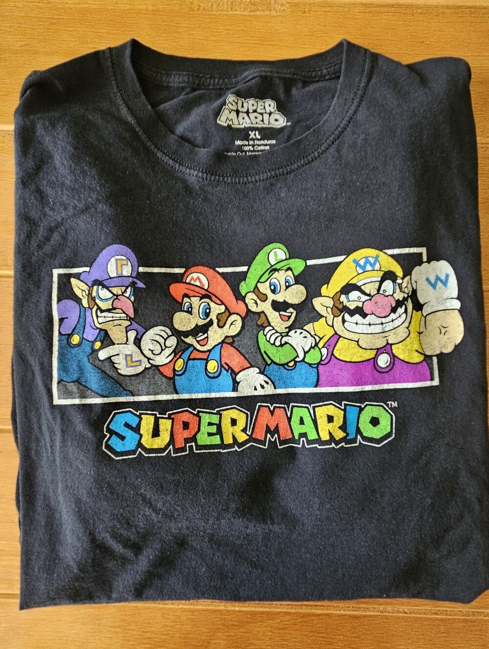 Super Mario Nintendo Black T Shirt Size XL